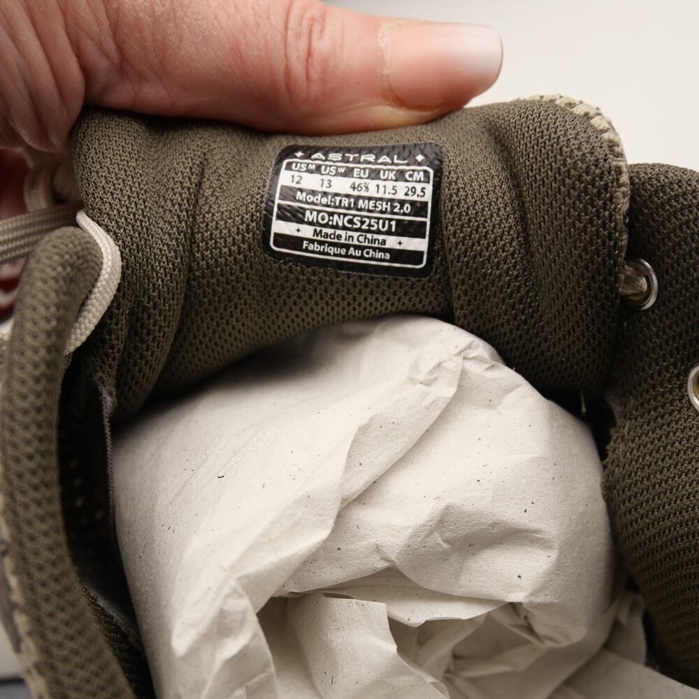 New Astral Men's 12 TR1 Mesh 2.0 Trial Hiking Water Shoes Soil Taupe Minimalist - Picture 7 of 9